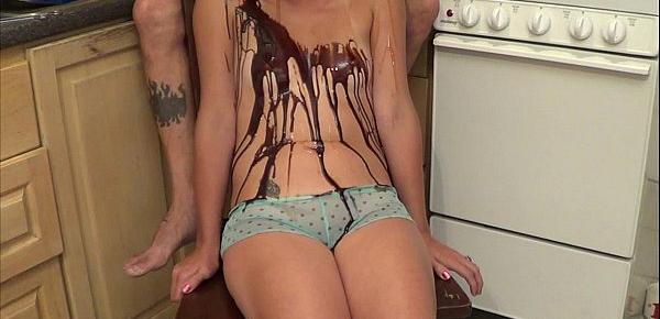  Mary Jane Covered in Honey and Chocolate Sauce